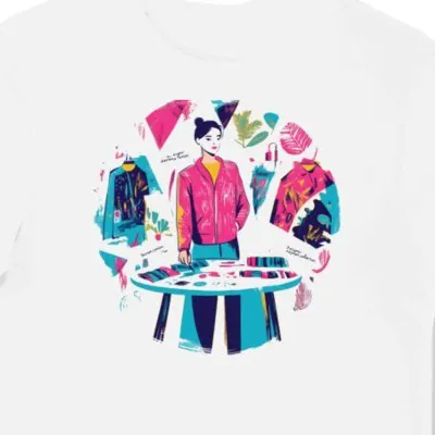 Koszulka męska biała z nadrukiem pop art