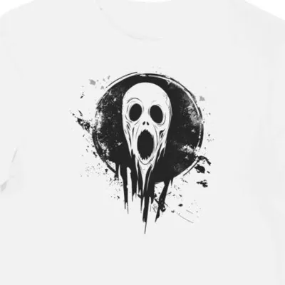 Koszulka męska biała z motywem Ghostface z horroru halloween