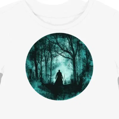 Koszulka damska biała z motywem krwiożerczych wampirów halloween