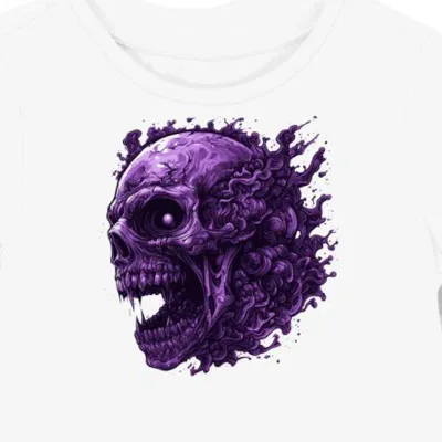 Koszulka damska biała z motywem zębów zombie