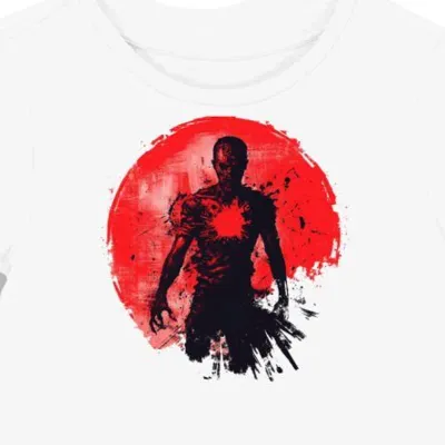 Koszulka damska biała z motywem krwawego zombie