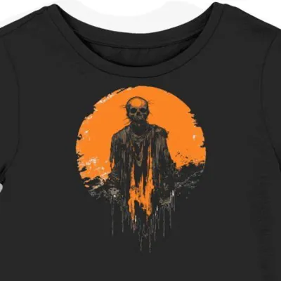 Koszulka damska czarna z motywem brutalnych zombie