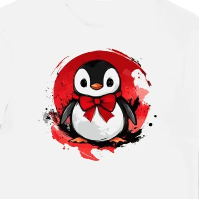 Koszulka męska biała z nadrukiem kaczej muchy