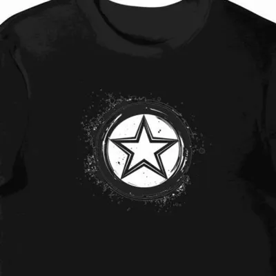 Koszulka męska czarna z nadrukiem japońskiego logo
