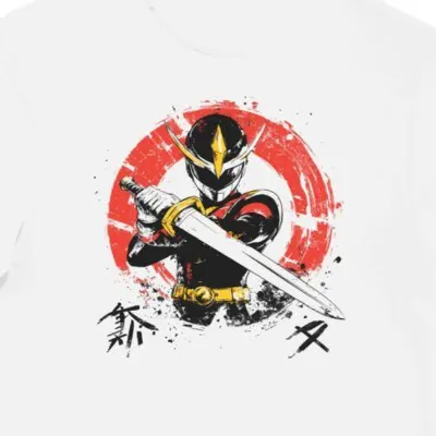 Koszulka męska biała z motywem Tokusatsu Sentai