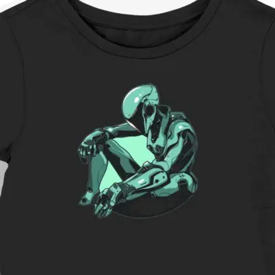 Koszulka damska czarna z motywem teal Evangelion