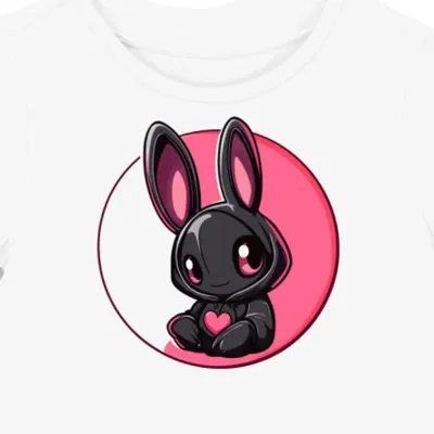 Koszulka damska biała z nadrukiem uszu My Melody
