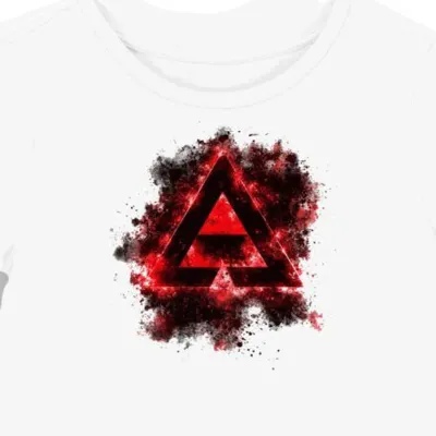 Koszulka damska biała z motywem Triforce Zelda