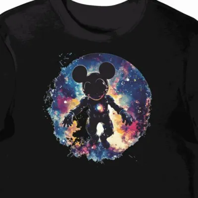 Koszulka męska czarna z motywem CinemaAction Mickey