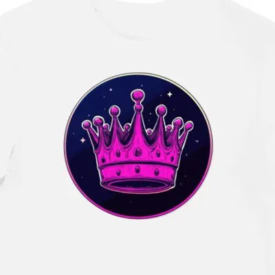 Koszulka męska biała z motywem zabawnej korony