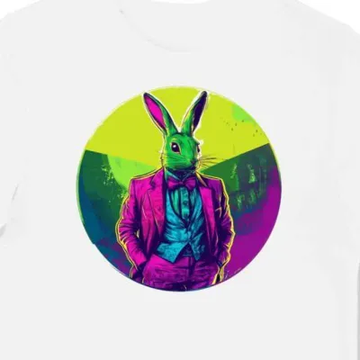 Koszulka męska biała z motywem filmowej komedii Jojo Rabbit