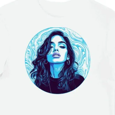 Koszulka męska biała z motywem artystki Dua Lipa