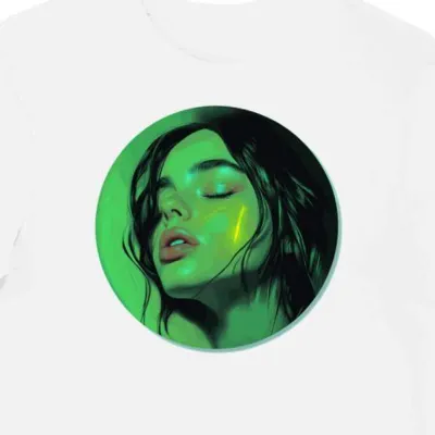 Koszulka męska biała z motywem Billie Eilish