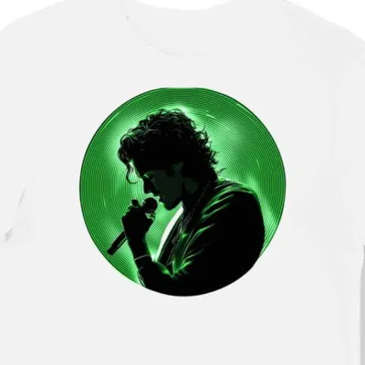 Koszulka męska biała z motywem muzycznym Harry'ego Stylesa