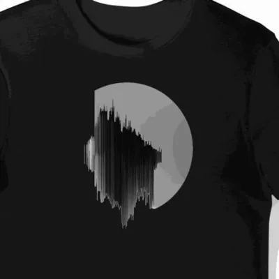 Koszulka męska czarna z grafiką zespołu art rock