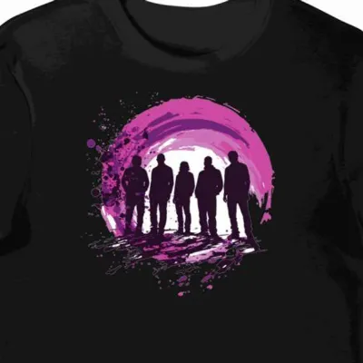 Koszulka męska czarna z nadrukiem zespołu Imagine Dragons