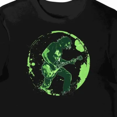 Koszulka męska czarna z nadrukiem inspirowanym Pearl Jam