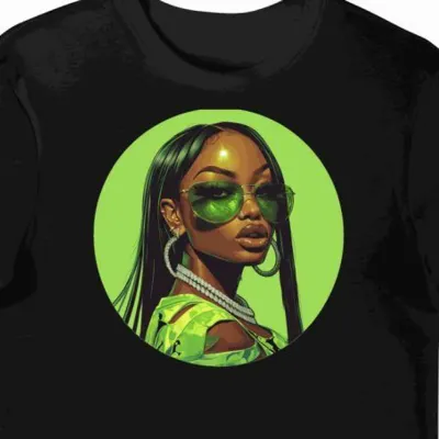 Koszulka męska czarna z motywem rapu Megan Thee Stallion