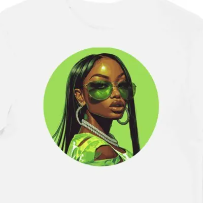 Koszulka męska biała z motywem hip-hopowej Megan Thee Stallion