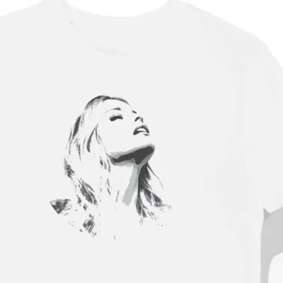 Koszulka męska biała z grafiką muzyczną Carrie Underwood