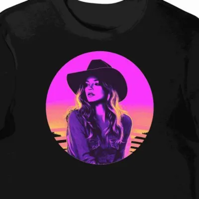 Koszulka męska czarna z nadrukiem Maren Morris