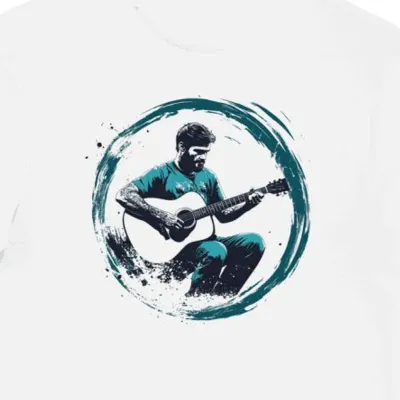 Koszulka męska biała z nadrukiem artysty country pop Thomas Rhett