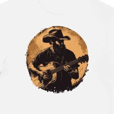 Koszulka męska biała z nadrukiem zespołu Zac Brown Band