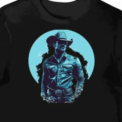 Koszulka męska czarna z nadrukiem artysty Tim McGraw