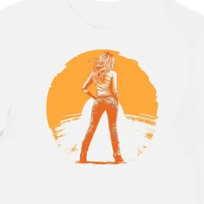 Koszulka męska biała z motywem country Miranda Lambert