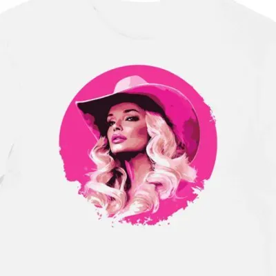 Koszulka męska biała z grafiką Dolly Parton w stylu country