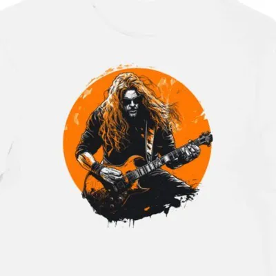 Koszulka męska biała z nadrukiem zespołu Megadeth