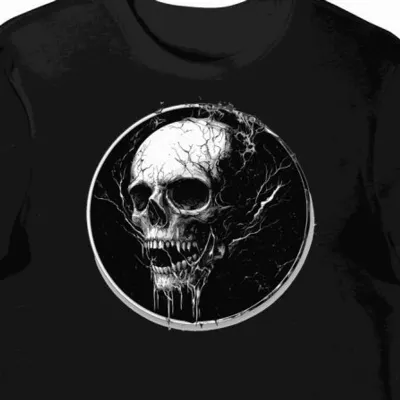 Koszulka męska czarna z motywem muzycznym metal