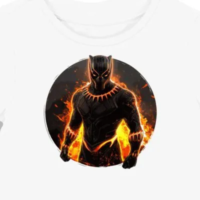 Koszulka damska biała z nadrukiem Vibranium