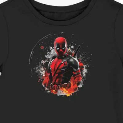 Koszulka damska czarna z motywem Deadpool 3