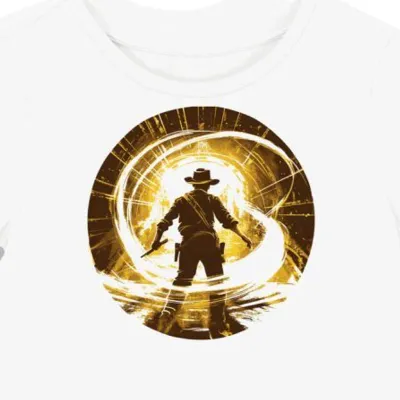 Koszulka damska biała z nadrukiem Indiana Jones