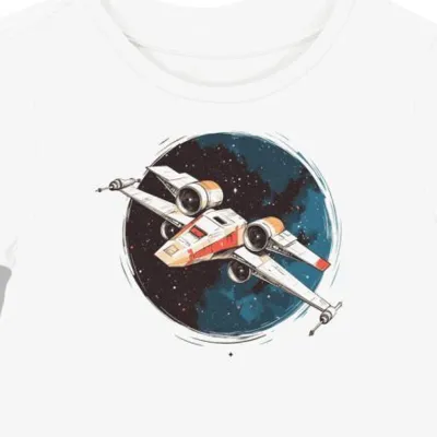 Koszulka damska biała z grafiką eskadry X-Wing