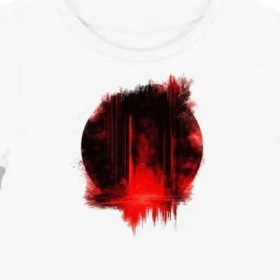Koszulka damska biała z motywem Czerwonych Drzwi Horror