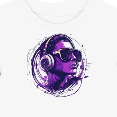 Koszulka damska biała z motywem muzyki reggaeton