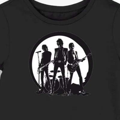 Koszulka damska czarna z motywem zespołu The Rolling Stones