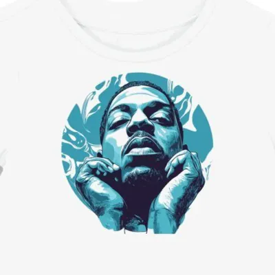 Koszulka damska biała z motywem hip-hopowego artysty Jay-Z