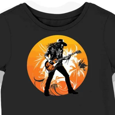 Koszulka damska czarna z motywem zespołu Guns N' Roses