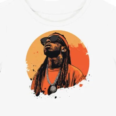 Koszulka damska biała z motywem Lil Wayne