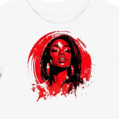 Koszulka damska biała z motywem Cardi B hip-hop