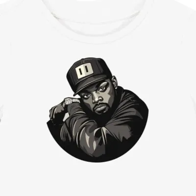 Koszulka damska biała z motywem rapera Ice Cube