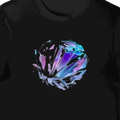 Koszulka męska czarna z nadrukiem platformy Esport Trovo