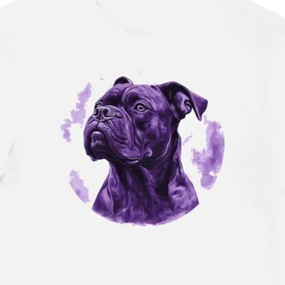 Koszulka męska biała z nadrukiem Cane Corso