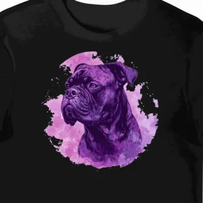 Koszulka męska czarna z nadrukiem dostojnego Cane Corso