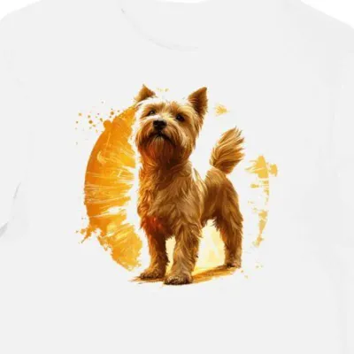 Koszulka męska biała z grafiką Glen of Imaal Terrier