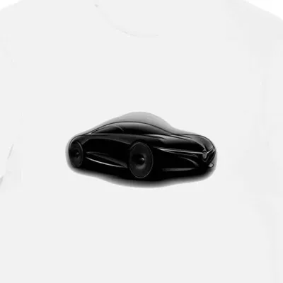 Koszulka męska biała z motywem futurystycznego logotypu Buick