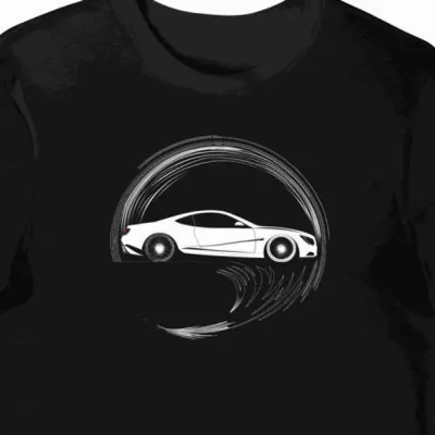 Koszulka męska czarna z motywem samochodu Buick